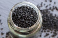 black cumin seeds in a glass jar